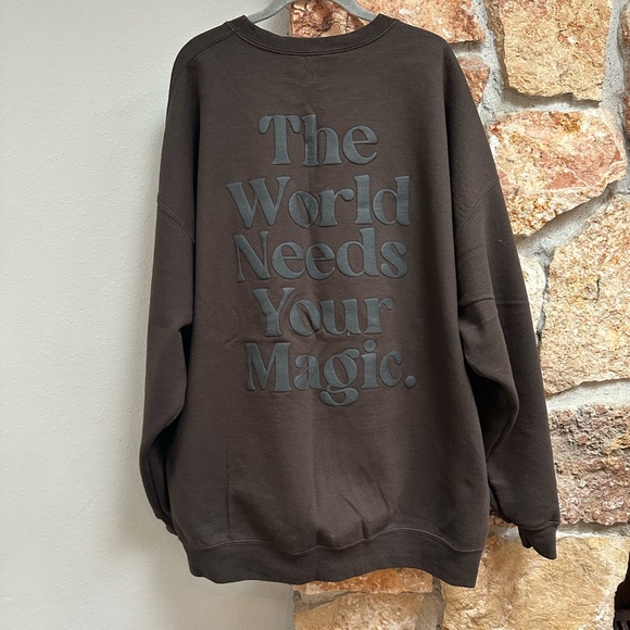 Dressed In LaLa Brown Sweatshirt - Picture 3 of 4